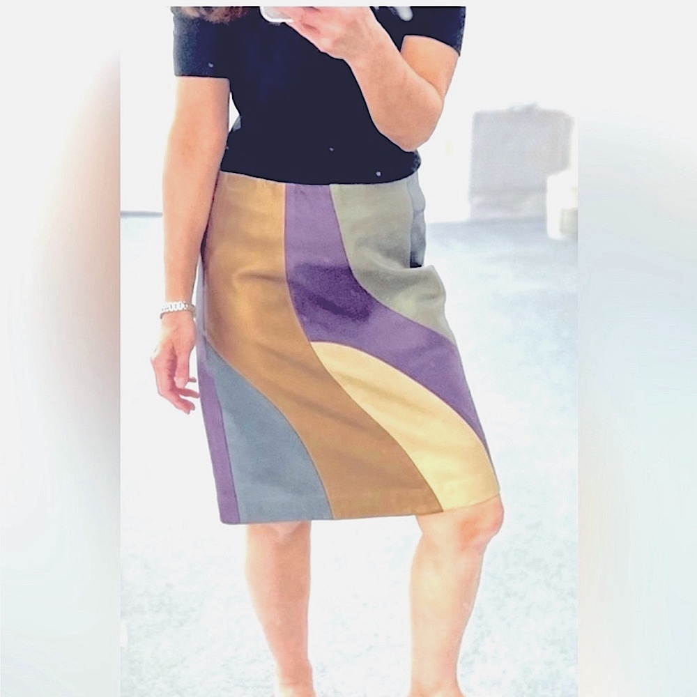 Poleci Leather pencil Skirt
